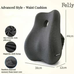 Memory Foam Waist Cushion Massage Back Orthopedic Pillow Lumbar Office Chair Cushion Car Seat Support Pad Buttock Coccyx Pillows