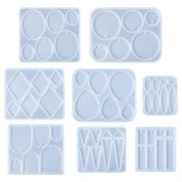 1pc Geometric Earring Pendant Silicone Mold Epoxy Resin Mould For DIY Ornaments Necklace Charms Jewelry Making Tools Accessories
