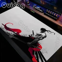Roronoa Zoro One Piece Anime Black Mouse Pad HD Printing Gaming Mousepad PC Keyboard Carpet Non-Slip Office Non-slip Desk Mat
