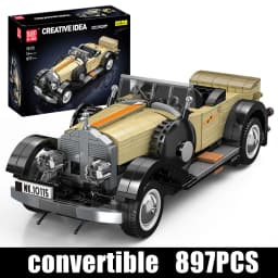 Mould King 10115 Technical Car Toys The MOC Fantom Vintage Building Block Assembly Oldtime Car Model Brick Kids Christmas Gift