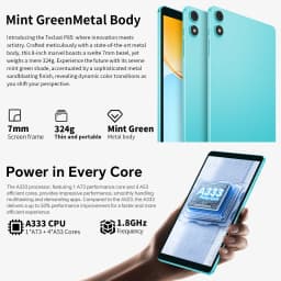 Teclast P85 2025 Android 15 Tablet 8“ IPS 9GB(3GB+6GB Expansion) RAM 64GB ROM A333 5-core Wi-Fi 6 Type-C Metal Body 5000mAh