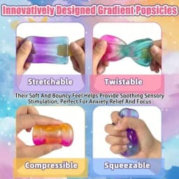 NEEDOH 1/2Pcs Summer Ice Cream Fidget Squishy TPR Squeeze Sensory Stress Relief Toy Holiday Mother's Day Kids Party Gift