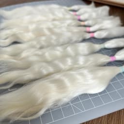 8-9 inch Handmade Angora Mohair Wefts with Cuticles for Custom Wigs, Suitable for Reborn & Blythe Doll DIY, Mohair for Doll