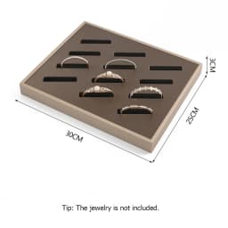PU Leather Jewelry Display Tray for Drawer Counter Top Pendant Earrings Necklace Ring Organizer Bracelet Holder Storage Showcase