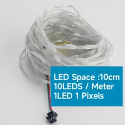 5V 12V WS2811 Clear Wire 3PIN Seed Pixel String Light for Fairy Lights Outdoor RGB Addressable Individually Garland Light