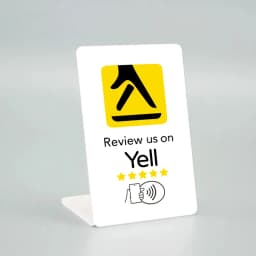 Review Us On Yelp Digital NFC Stand Display - Smart Tap Card for Reputation Management