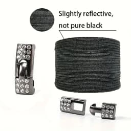No Tie Shoe Laces Diamond Buckle Elastic Laces Shoelaces Pearl Light Colorful Fashion Without Ties Laces Sneaker Kids Adult