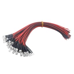20 50 100pcs Lot 20cm Pre Wired 3mm 5mm LED Light Lamp Bulb Prewired Emitting Diodes For DIY Home Decoration DC12V