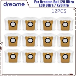 Dreame Bot L20 Ultra / L30 Ultra / X20 Pro Supplies Accessories Main Side Brush Mop Cloths Hepa Filter Dust Bags Parts