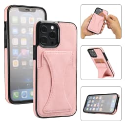 for iPhone 11 12 13 Pro Max Case Luxury Slim Fit Premium Leather Card Slots Shockproof Kickstand Cover for iPhone 13 Pro Max