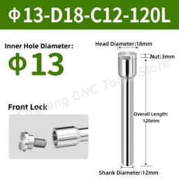 Saw Milling Cutter Slitting Saw Arbor Blade Holder CNC Slotting Machining Metal Cutting Tool Front Rear Lock 5 6 8 10 13mm