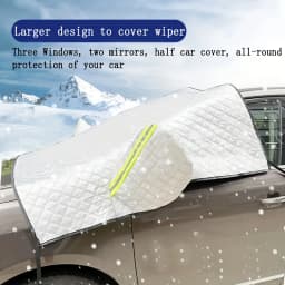 1pc Front Windshield Snow Cover Anti-Frost Windshield Window Thick Sunshade Car Snow Cover Front Side Windows, Winter Supplies