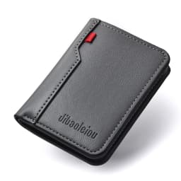 Vertical Short PU Leather Men's Wallet, Soft Leather Ultra-thin, ID Card And Credit Card Wallet Suitable for Men