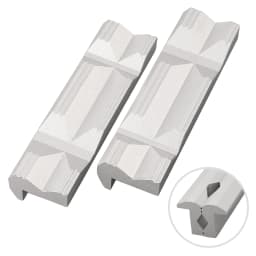 1 Pair V-clip CNC Milling Steel Vise Hard Jaw Fixture V-Type Jaw Aluminum Alloy 4 Inch 5 Inch 6 Inch 8 Inch V-clip