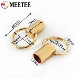 5/10Pcs 12mm Metal Bag Strap Buckles O Ring Tassel Cap Clip Cord Lock Stopper Handbag Chain Hanger Clamp Hook Accessories