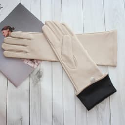 Touchscreen New Women's Long Gloves Thin Silk Lined Leather Gloves