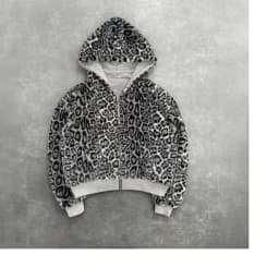 New Autumn Winter New Hooded Sweatshirt Both Sides Women's Jackets Fashion Retro Leopard Print Zipper Hoodie Loose Tops Female