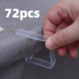 72pcs Clear Tablecloth Clips Picnic Cloth Plastic Clip Windproof Table Cover Holder Clamps For Home Kitchen Restaurant Accessory