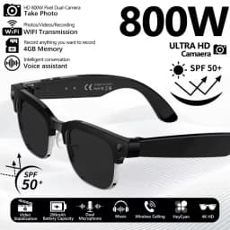 New Upgrade 800W Pixel Smart Glasses With Camera Video Recording AI Photo Recognition Call Language Translation Voice Sunglasses
