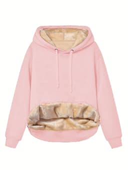 Women's Warm Fleece Lined Hoodie Thick Sherpa Pullover Drawstring Winter Sweatshirt Long Sleeve Multicolor Casual Top