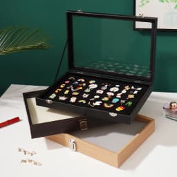 Pin Medal Display Case Badge Storage Box Transparent Dustproof Pin Display Box For Medal Jewelry Collection Display Frame