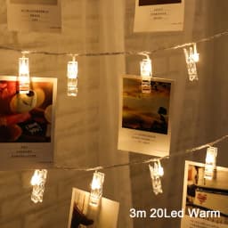 LED Photo String Lights Battery Powered Christmas Fairy Twinkle Lights with Clips for Hanging Picture Bedroom Wall Wedding Decor