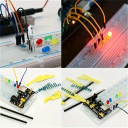 Electronic Components Electrolytic Capacitor Resistor led 830 Hole Breadboard Kit Tool MB-102 for UNO R Component Pack Beginner