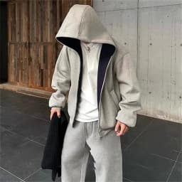 Autumn Winter Thick Zipper Hooded Sweatshirt for Men Korean Fashion Harajuku Loose Jacket Coat Streetwear Men Clothing