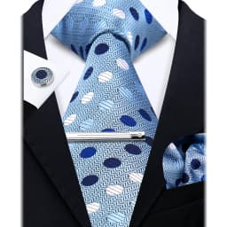 Fashion Ties for Men Gift Weave Necktie Set Handchief Cufflinks Tie Clip Luxury Brand Designer Business Wedding Suit Accessories