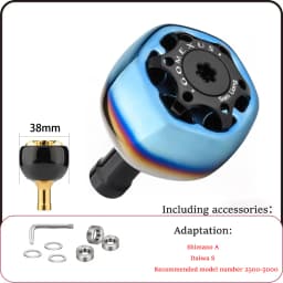 Gomexus TA38S Handle Knob For Shimano Stella Vanquish Daiwa Exist Saltist 1000 - 4000 Spinning Power Reel Titanium 38mm TA38