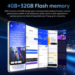IVMI XS26 Ultra Smartphone 7.2Inch Android 12 4GB RAM 32G ROM Face ID 5500mAH Battery Google Play Store Mobile Phones