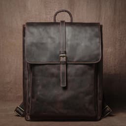 GURO Men's Retro Genuine Leather Backpack Simple Flap Travel Bag Women Natural Cowhide Deluxe Schoolbag Daily Commuter Backpacks