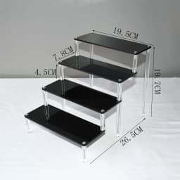 Black Acrylic Shelf Display Stand Perfume Cupcake Stand Figures Toys Desserts Holder Collection Cosmetic Shelves Organizers