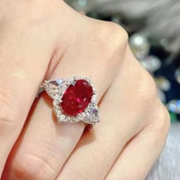 Classic and gorgeous ruby Female Ring Beautiful light luxury art high-end wedding rings for women banquet silver 925 jewelry