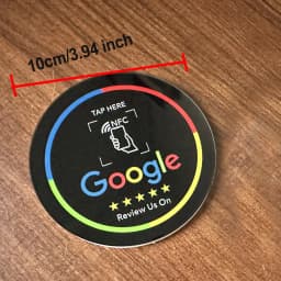 NFC 215 Programmable Google Review Acrylic Stickers Card NFC Station Table 13.56Mhz Waterproof NFC Stand Google Review Card