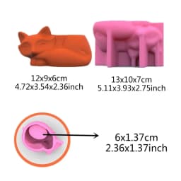 3D Animal Flowerpot Pen Holder UV Crystal Epoxy Mold Elephant Cement Plaster Clay Resin Silicone Mould DIY Crafts Casting Mold
