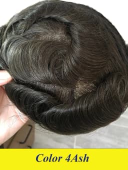 Bond--Male Hair Prosthesis Mono Lace,PU Front And NPU Back Men's Wig Durable Men's Capillary Prothesis 100% Natural Wigs For Men