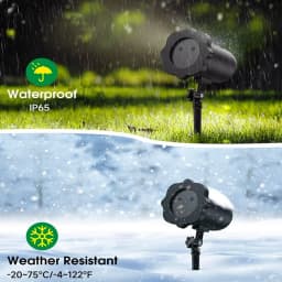 Christmas Starry Laser Projector Lights Outdoor Red Green Moving Star Shower Waterproof Garden Holiday Party Decor with Remote