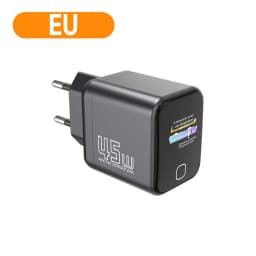 PD 45w GaN Fast Charger Type-c Port Mobile Phone Adapter With AI Smart Screen Display For iPhone 17 16 15 Samsung Xiaomi Huawei