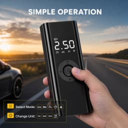 Tire Inflator Portable Air Compressor, 150PSI Cordless Tire Inflator, Smart Air Pump for Car Tires & Motorcycle with Auto Stop