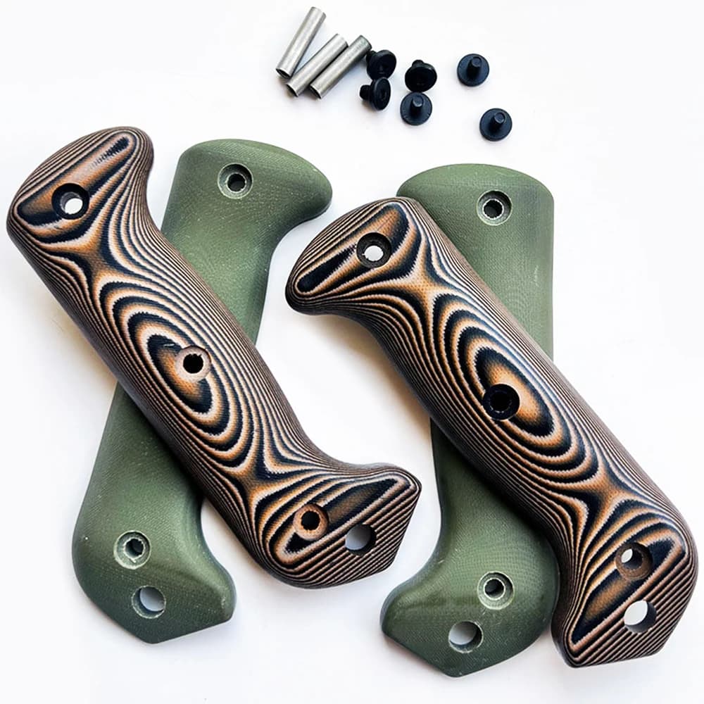1 Pair G10 Composite Blade Handle Patch for KB BK2 Knife with Screw Knife Handle Grips Material DIY Accessories