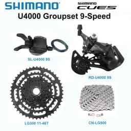 Shimano CUES U4000 9s Groupset SL-U4000 RD-U4000 RD-U3020 RD-U4020 LG300 Cassette Sprocket LG500 Chain MTB Bike Part