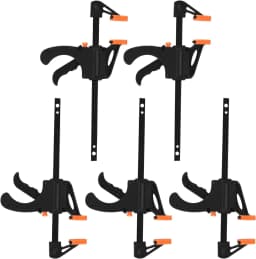 5/2pcs Woodworking Clamp F Hard Quick Release Ratchet Speed Squeeze Clip Kit Long Carpenter Set Nylon Gadget Work Bar 4inch