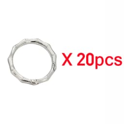 5-30pcs DIY Metal Bamboo Spring Ring 19-38mm Round Connector Buckle for Clasps Bag Handbag Carabiner Pendant Jewelry Accessory