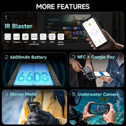 eSIM Ulefone Armor 22 Pro Rugged Phone Android 16 MTK G200 128GB/256GB Global Version Waterproof Shockproof Outdoor Smartphone