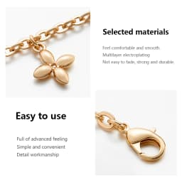 Bag Decorative Chain For Lv Eva Bag Four-leaf Clover Chain Insert Fashion Bag Decoration Chain Bag Renovation Accessories