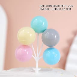 5/8Pcs/set Colorful Ball Bundle Clay Balloons Cake Topper Creative Cupcake Card Flag Birthday Party Baby Shower Dessert Decor