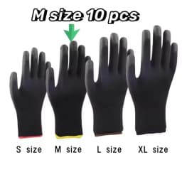 10 Pairs Durable Safety Gloves - Anti-Slip, Wear-Resistant, ESD Protection for Gardening & Woodworking