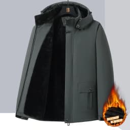 Big Size Winter Jacket Men Hooded Zip Up Padding Male Waterproof Padded Coat Fur Fleece-lined Warm Thick Windbreaker Plus 10XL