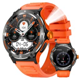 EIGIIS Smart Watch 3ATM Waterproof 1.53" KT76 Men Sport With Compass And LED Flashlight Heart Rate Sleep Analysis Bluetooth Call